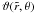 \hbox{$\vartheta(\tilde r,\theta)$}
