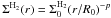 \hbox{$\Sigma^{{\rm H}_2}(r) = \Sigma^{{\rm H}_2}_0(r/R_0)^{-p}$}