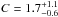 \hbox{$C=1.7^{+1.1}_{ -0.6}$}