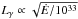 \hbox{$L_\gamma \propto \sqrt{\dot E/10^{33}}$}
