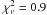 \hbox{$\chi^2_\nu=0.9$}