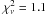 \hbox{$\chi^2_\nu=1.1$}