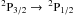 \hbox{$^2{\rm P}_{3/2}\rightarrow\,^2{\rm P}_{1/2}$}