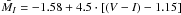 \hbox{$\bar{M_I}=-1.58+4.5\cdot[(V-I)-1.15]$}