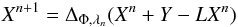 \appendix \setcounter{section}{1} \begin{equation} X^{n+1} = \Delta_{\Phi,\lambda_n}(X^{n} + Y - L X^n) \label{eqn_mca} \end{equation}