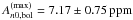 \hbox{$A_{n0,{\rm{bol}}}^{\rm{(max)}} = 7.17 \pm 0.75\:{\rm{ppm}}$}
