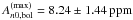 \hbox{$A_{n0,{\rm{bol}}}^{\rm{(max)}} = 8.24 \pm 1.44\:{\rm{ppm}}$}