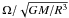\hbox{$\Omega/\sqrt{GM/R^3}$}