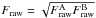 \hbox{$F_{\rm raw}=\sqrt{F_{\rm raw}^{\rm A} F_{\rm raw}^{\rm B}}$}