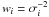 \hbox{$w_i = \sigma_i^{-2}$}