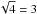 \hbox{$\sqrt{4}=3$}