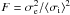 \hbox{$F = \sigma_{\rm e}^2/\langle \sigma_{\rm i}\rangle^2$}