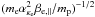 \hbox{$(m_{\rm e} \alpha_{\kappa_{\rm e}}^2 \beta_{{\rm e},\parallel}/m_{\rm p})^{-1/2}$}