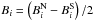 \hbox{$B_i=\left(B^{\rm N}_i-B^{\rm S}_i\right)/2$}