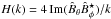 \hbox{$H(k)=4\,{\rm Im}(\hat{B}_\theta\hat{B}_\phi^\star)/k$}
