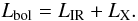 \begin{equation} \Lbol=\Lir+\Lx. \end{equation}