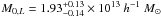 \hbox{$M_{0,L}=1.93^{+0.13}_{-0.14}\times 10^{13}~h^{-1}~M_{\odot}$}