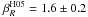 \hbox{$\beta_{R}^{\mathrm{H05}}=1.6\pm0.2$}