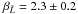 \hbox{$\beta_{\tilde{L}}=2.3\pm0.2$}