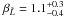 \hbox{$\beta_{\tilde{L}}=1.1^{+0.3}_{-0.4}$}