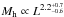 \hbox{$M_{\rm h} \propto L^{2.2^{+0.7}_{-0.6}}$}