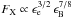 \hbox{$F_{\rm X} \propto \epsilon_{\rm e}^{3/2}\,\epsilon_{\rm B}^{7/8}$}