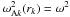 \hbox{$\omega_{{\rm A}k}^2(r_k) = \omega^2$}