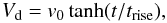 \begin{equation} V_{\rm d}=v_0 \tanh(t/t_{\rm rise}), \end{equation}