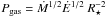\hbox{$P_{\rm gas}=\dot{M}^{1/2} \dot{E}^{1/2}~R_{\star}^{-2}$}