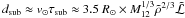 \hbox{$d_{\rm sub}\approx v_\odot\tau_{\rm sub}\approx 3.5~R_\odot\times M_{12}^{1/3}\tilde{\rho}^{2/3}\tilde{{\cal L}}$}