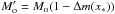 \hbox{$M'_{\rm o}=M_{\rm o}(1-\Delta m(x_*))$}