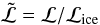 \begin{equation} \label{deftildecalL} \tilde{{\cal L}}={\cal L}/{\cal L}_{\rm ice} \end{equation}