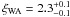 \hbox{$\xi_{\rm WA} = 2.3^{+0.1}_{-0.1}$}