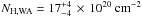 \hbox{$N_{\rm H,WA} = 17^{+4}_{-4} \,\times\, 10^{20}\ \textrm{cm}^{-2}$}