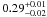 \hbox{$0.29^{+0.01}_{-0.02}$}