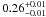 \hbox{$0.26^{+0.01}_{-0.01}$}