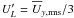 \hbox{$U'_L= \meanU_{y,\mathrm{rms}}/3$}