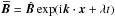 \hbox{$\meanBB = \ithat\BB\exp(\ii\kk\cdot\xx+\lambda t)$}