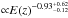 \hbox{${\propto} E(z)^{-0.93^{+0.62}_{-0.12}}$}