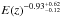 \hbox{$E(z)^{-0.93^{+0.62}_{-0.12}}$}