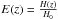 \hbox{$E(z)=\frac{H(z)}{H_0}$}