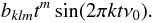 \begin{equation} b_{klm} t^m \sin (2\pi k t\nu _0 ). \end{equation}