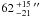\hbox{$62\,^{+15}_{-21}\,\arcsec$}