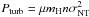 \hbox{$P_{\mathrm{turb}} = \mu m_{\mathrm{H}} n \sigma_{\mathrm{NT}}^2$}