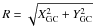 \hbox{$R=\sqrt{X_{\rm GC}^2+Y_{\rm GC}^2}$}