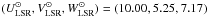\hbox{$(U_{\rm LSR}^{\odot},V_{\rm LSR}^{\odot},W_{\rm LSR}^{\odot})=(10.00,5.25,7.17)$}