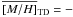 \hbox{$\overline{[M/H]}_{\rm TD}= -$}