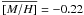 \hbox{$\overline{[M/H]}=-0.22$}