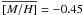 \hbox{$\overline{[M/H]}=-0.45$}