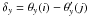 \hbox{$\delta_{y} = \theta_{y}(i) -\theta'_{y}(j)$}